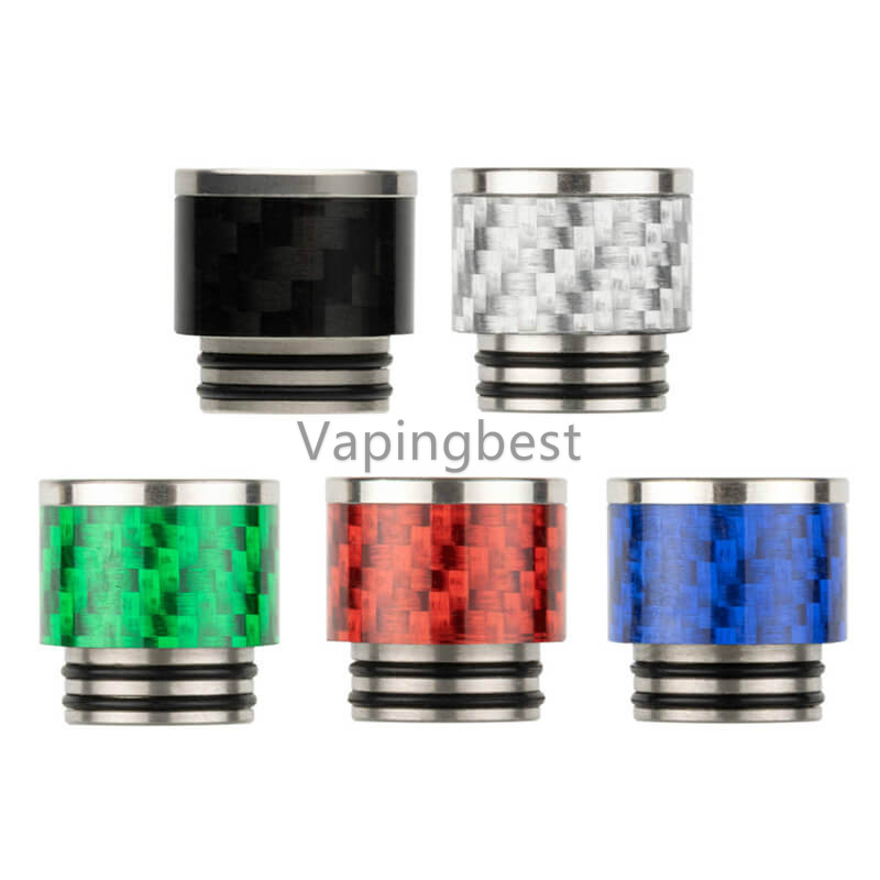 16mm bore carbon fiber Stainless steel 810 drip tip for Vapefly Kriemhild Sub Ohm Tank